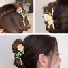 Yonchic 3-Piece Floral Metal Hair Clips, Butterfly Chinese Rose Hair
