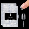 JaoZuyard 504Pcs Short Square Nail Tips Pre-shape Gel Acrylic Nails