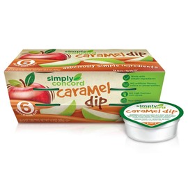 AmishTastes Simply Concord 'Clean Label' Caramel Apple Dip, No HFCS, Single-Serve Tubettes (Pack of 6)