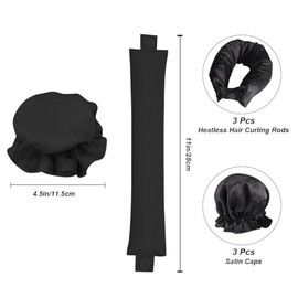 Juego De Rodillos Para El Cabello, Diadema De Varilla Rizado Satinado Sin Calor, Rizos Sin Calor Con Tapa Para Todo Tipo De Cabello, Sin Curling Por C