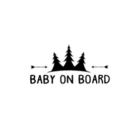 Legacy Innovations Baby On Board Trees LLI | Decal Vinyl Sticker | Cars Trucks Vans Walls Laptop | Black | 5.5 x 2.8 in | LLI1875