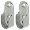 Oval Wardrobe Rail END Supports Rail Brackets 3 Hole 15mm