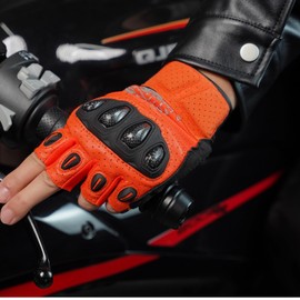 Seibertron SPS-5 Unisex Touchscreen Road Racing Motorcycle MTB Sports Gloves Also fit BMX MX ATV Mountain Bike Bicycle Cycling Off-Road/Dirt Bike Motocross etc Half Finger Adult Orange L