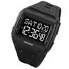 Digital Sports Watch Dual Time Display Night Light Adjustable TPR
