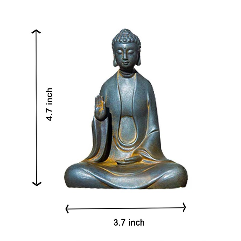 Daisylily Faceless Buddha Statue - Solid Cast Iron Buddha Figurine,