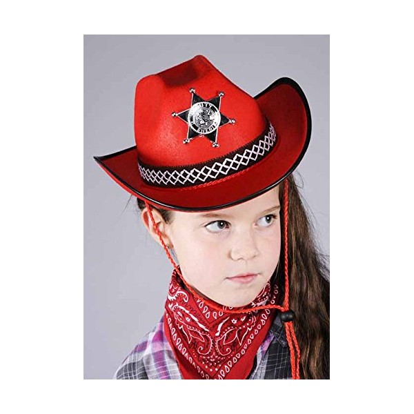 Childrens Western Sheriff Red Cowboy Hat