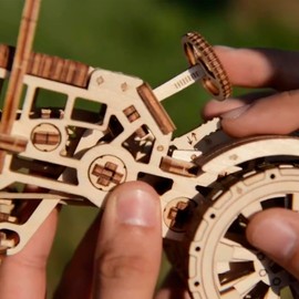 WOODEN.CITY 3D Wooden Tractor Puzzle - Model Tractor Kit for Adults - 164 Parts