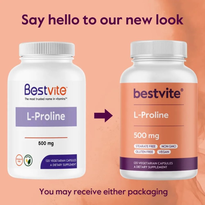 Bestvite L-proline 500mg 240 Cpsulas Veganas