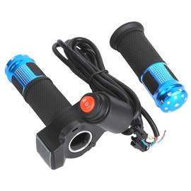 1 Pair E Bike Thumb Throttle LCD Display Digital Battery Voltage Power Switch for Electric Vehicle(blue )