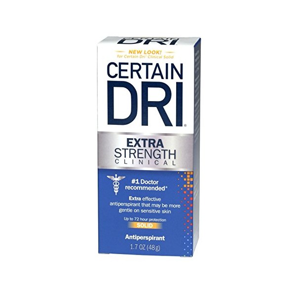 Certain Dri Antiperspirant Solid for Excessive Perspiration-1.7 oz (Quantity of 5) by DSE HealthCare