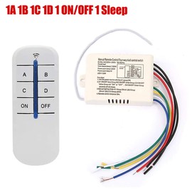 Digital Remote Control Switch Light Control 1 Way / 2 Way / 3 Way / 4 Way On/Off Wireless Remote Control Switch Receiver Transmitter