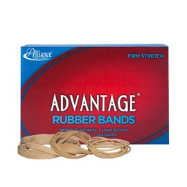 Alliance Rubber 26545 Advantage Rubber Bands Size #54, 1 lb Box, Assorted Sizes (Natural Crepe) Beige
