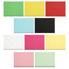 Pack of 100 Mini Envelopes, 10.3 x 8 cm Mini Envelopes, Colourful, Small Envelopes, Colourful Cute Small Envelopes for Gift Cards, Wedding, Greeting Cards, Love Letters, Birthday Party Supplies