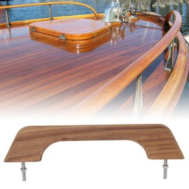 Teak Handrail, 12 Inch Single Loop Teak Handrail for Boats and Motorhomes, Weather Resistant, Marine RV Boat Accessories