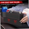 BUGUUYO 2Pcs Car Seat Gap Filler Storage Pockets Durable Black
