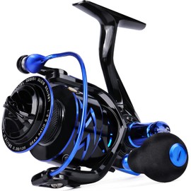 Sougayilang Spinning Reels Ultra-Weight, 6.2: 1 High Speed ​​Gear Ratio, Metal Frame and Rotor, 12 + 1 Shielded BB, Smooth Powerful Freshwater and Saltwater Spinning Fishing Reel(SD-4000-Blue)