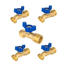 EFIELD (Pack of 5) 1/4-Turn Outdoor Spigot, Sillcock Hose Bibb Valve 3/4" Male NPT Inlet ×3/4" Male GHT Threaded Garden Hose Outlet/Connector (5),(SILLCOCK048-5PCS)