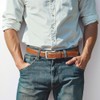 ayamoti Men's Genuine Leather Belt Classic Design for Suits, Jeans,