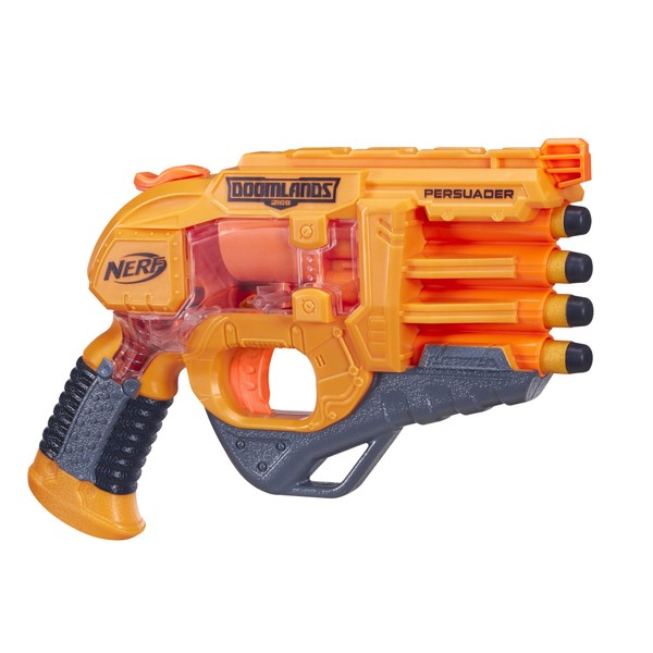 Persuader Nerf Doomlands Toy Blaster with Hammer Action and 4 Official Nerf Doomlands Darts for Kids, Teens, and Adults