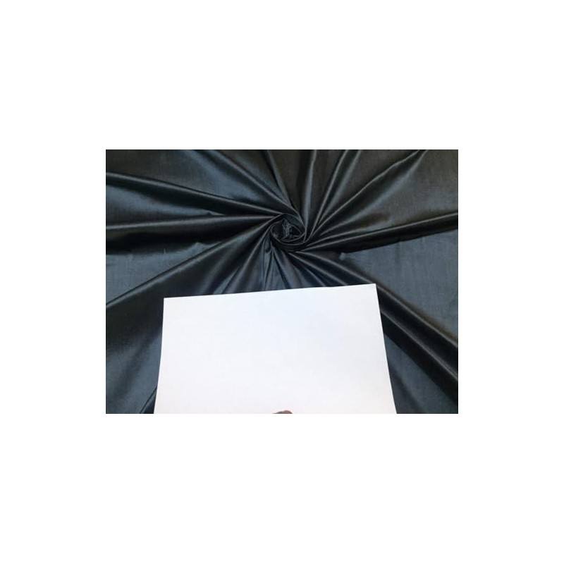 100% Pure Silk Dupion Charcoal Grey 54" Wide DUP334[2] Silks