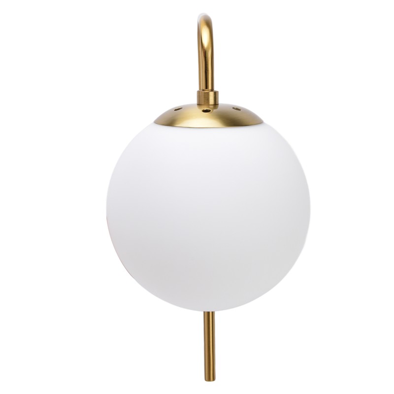 Nordic Modern E27 Glass Ball LED Wall Light Frosted Texture