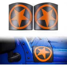 JeCar Cowl Body Armor - Protectores laterales para Jeep Wrangler JK & Unlimited 2007-2017, par (naranja)