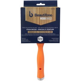 Staining and Painting Polyester Flat Block Brush - with Threaded Handle, 5"/125 mm