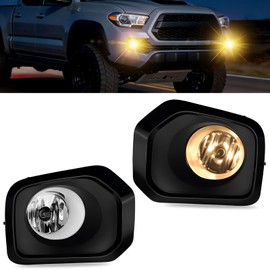 Fog Lights Assembly Kit for 2016 2017 2018 2019 2020 2021 2022 2023 Toyota Tacoma(Fits SR,SR5 Model Only), 1 Pair Bumper Driving Fog Lamps Set with H11 55W Halogen Bulbs