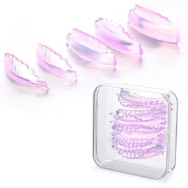 Ptwola Lash Lift Pads 10 Pcs/5 Sizes Silicone Eyelash Perming Curler Rods Reusable Lash Lift Shields Makeup Tools for Eyelash Curling and Lifting