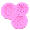 MIYAHOUSE Sun Moon Face Fondant Mold Sun Face Star Silicone