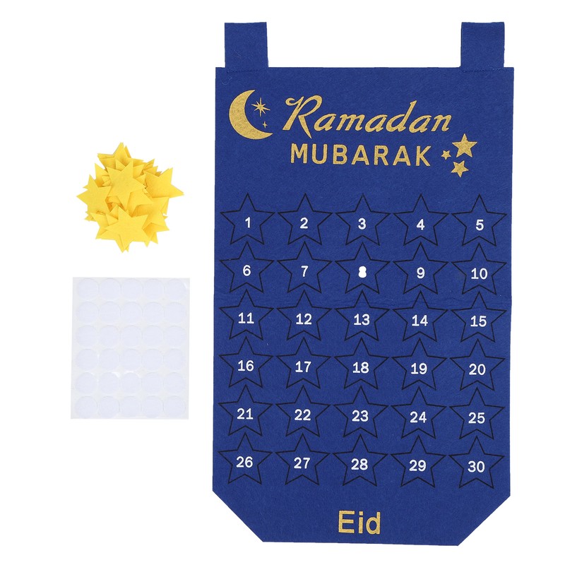 Eid Mubarak Advent Calendar Hanging Fabric Countdown Date Display Ramadan
