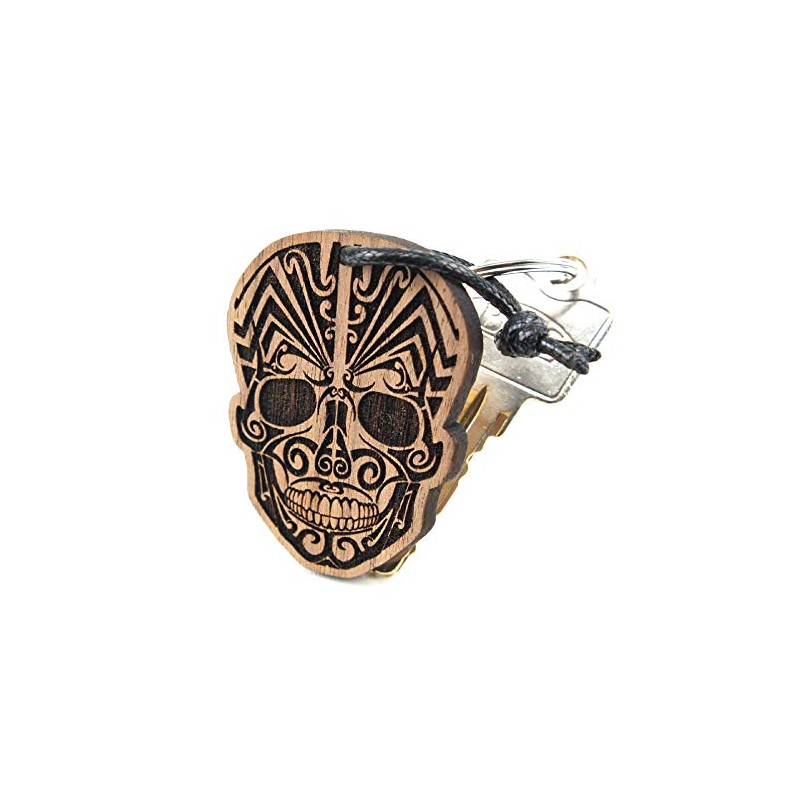Laserano Wooden Keyring with Engraving Key Ring Lanyard for Car