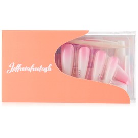 JEFFREIAFREELASH Press On Nails (Rhinestone Ombre) 100% Vegan Cruelty Free Smudge Free