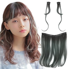AQUADOLL wgt818-M-SBL Wig Inner Point Collar One-Touch Clip Extensions Medium SBL. Smoky Blue