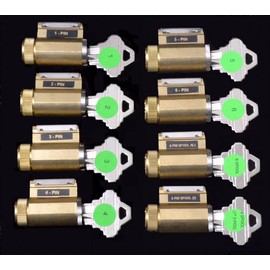 Progressive Practice Lock Assortment Set of 8 Educational Aid (KW Keyway)