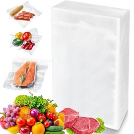 Bolsas de Vacío para Alimentos25x17cm, 100piezas Bolsas de Alimentos para Envasar al Vacío Professional, Bolsa de Sellador Gofradas para Conservación y Cocción