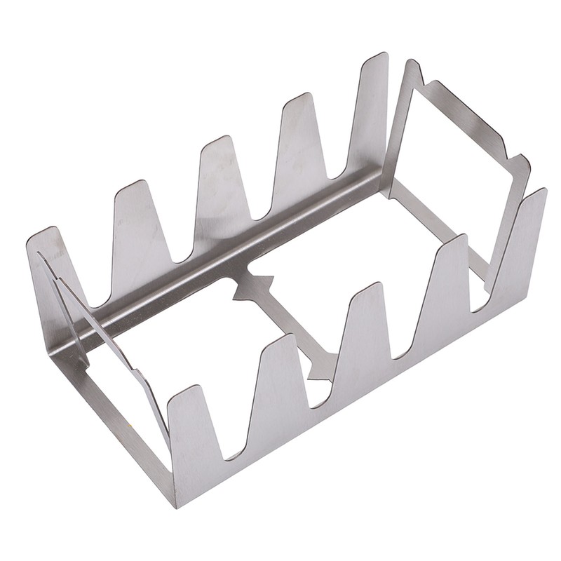 BBQ Skewer Rack Lightweight Portable Sturdy Structure Stainless Steel Wear