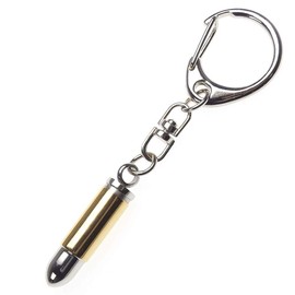 Stainless Steel Bullet Keychain Pendant Top Pill Case, Stainless Steel Metal