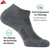 CWVLC Unisex Cushioned Compression Athletic Ankle Socks Multipack, 3-pairs Charcoal,