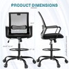 AFO Tall Drafting Chair with Adjustable Foot Ring Ergonomic Lumbar