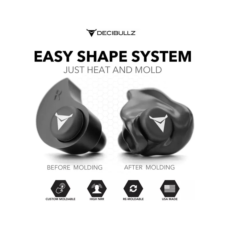 DesiBulz 데시불즈 - 맞춤형 성형 귀마개 31dB 최고 NRR 촬영