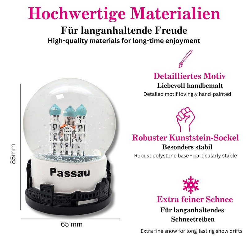 Souvenir Snow Globe Passau Cathedral | Skyline Base | Germany