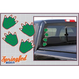 GATOR FOOTPRINTS Set of Four Vinyl Decals Gator Tracks car truck window stickers
