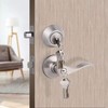 Satin Nickel Keyed-Alike Door Levers and Double Cylinder Deadbolts Combination