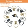 Waziaqoc 30 PCS Screwback Round Head Rivets, Pull Ring Rivets