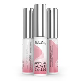 Eyelash Growth Serum and Eyebrow Max strength peptide Enhancing Conditioner For Longer Lash and Brows by Hollyberry Cosmetics