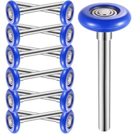 Durable & Quite 2" Sealed 6200ZZ Bearing Nylon Garage Door Rollers Wheel with 11 Ball - 7"Stem, 12 Packs