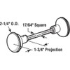 Prime-Line E 2319 Solid Brass Vintage Door Knob Spindle Set,