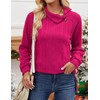 Luranee Womens Long Sleeve Tunic Tops Turtle Neck Sweater Light