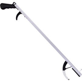 Extra Long Easy Grip Reacher Grabber Tool for Reaching 32 inch Light Weight Picker Upper Stick with Pull Trigger Handgrip, Hook and Magnetic Tip for Post Surgery, Seniors, Cleaning Trash (1)